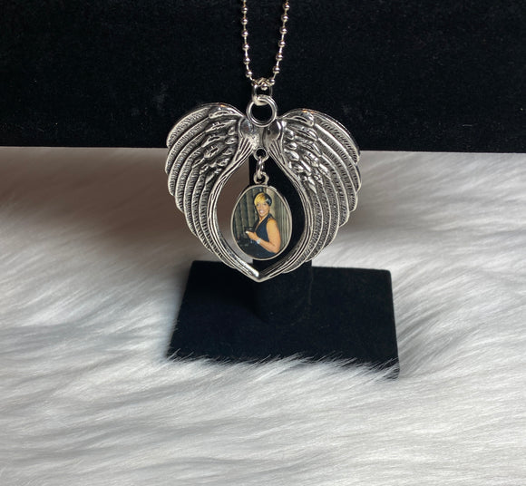 Angel Wing Photo Car Charm