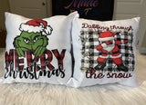 Custom Glitter Christmas Pillow