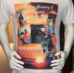 Custom Designed Memorial T-Shirts